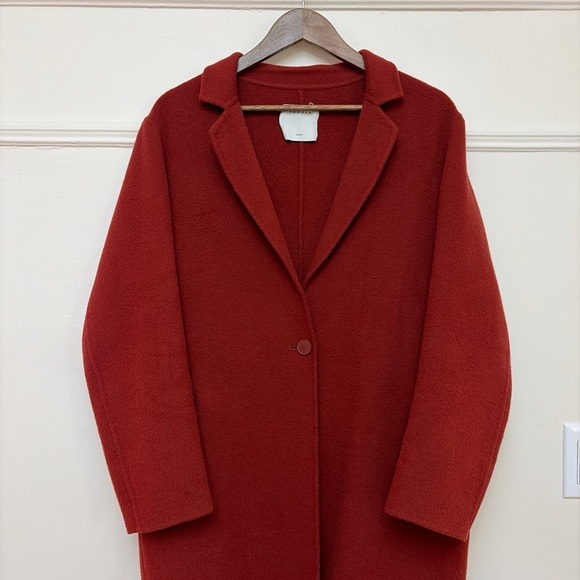 Sandro Double-sided Wool Coat - Picture 2 of 6
